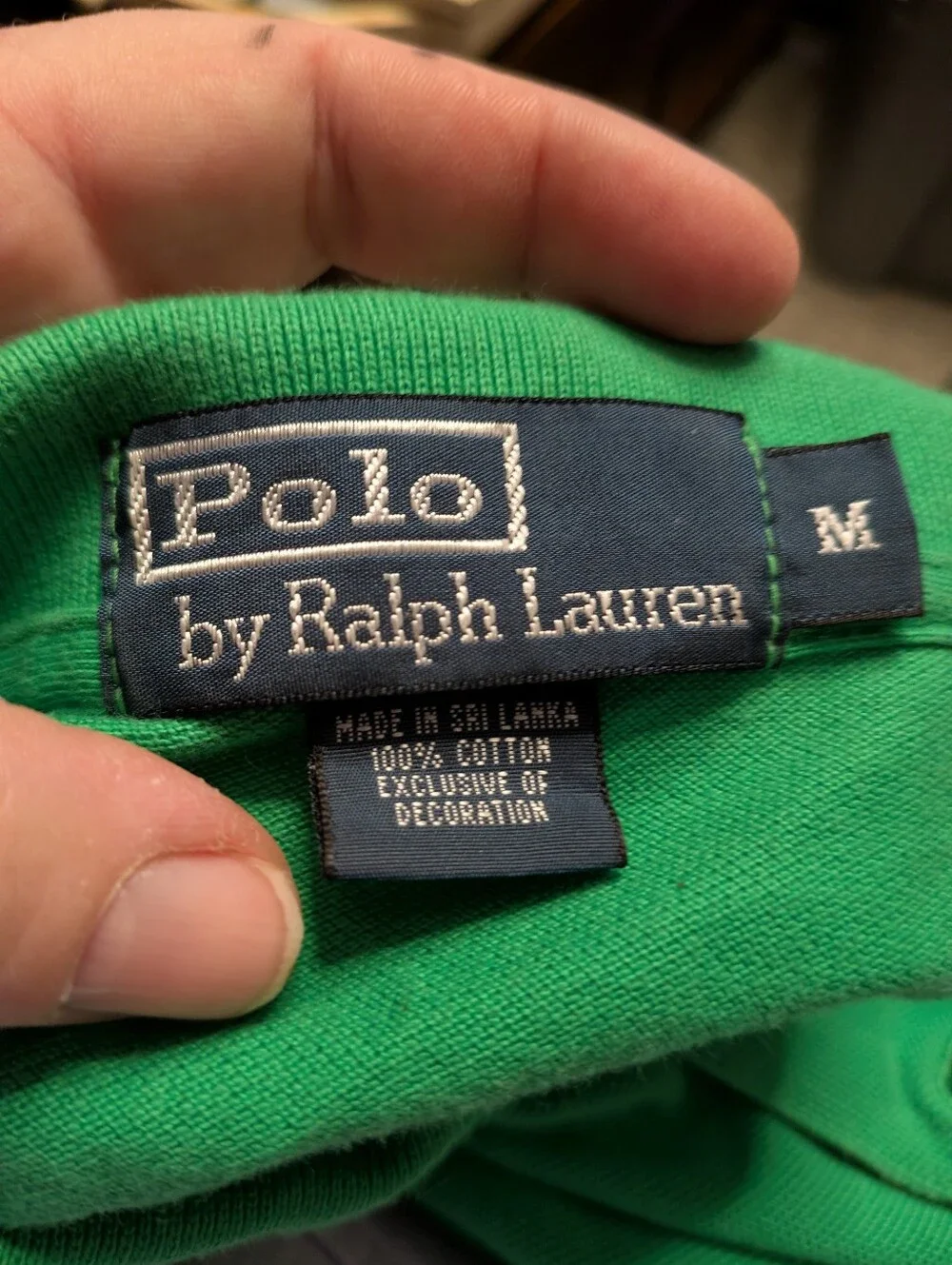 Polo Ralph Lauren‎ Green Polo Shirt W Pink Pony Men's Size Medium